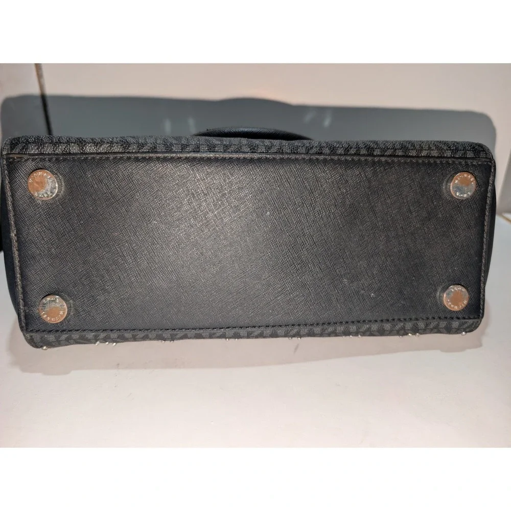 Michael Kors Selma Black Studded Hand Bag‎ Cross Body No Strap